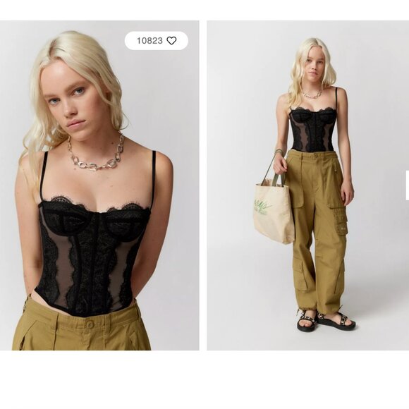 Urban Outfitters Out From Under Modern Love Corset (Burgundy) - Picture 5 of 6